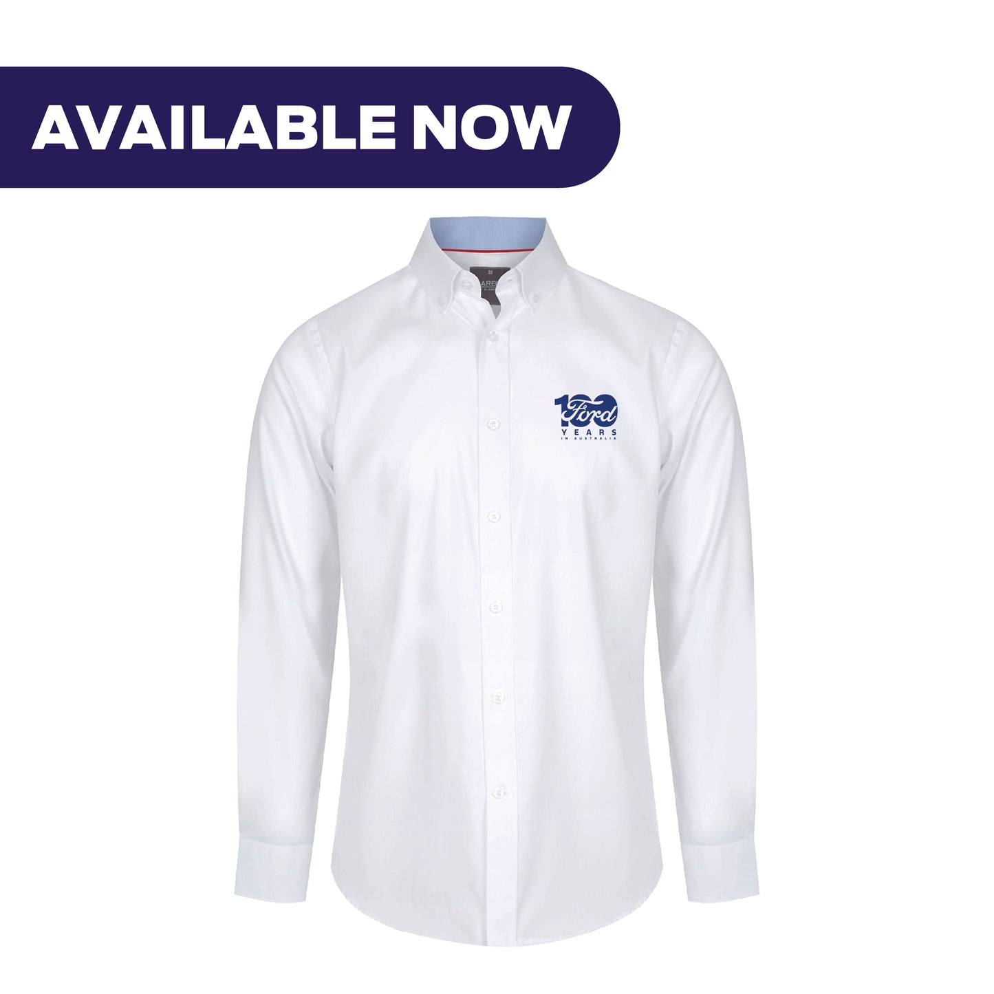 Ford 100 Year - White Business Shirt Mens