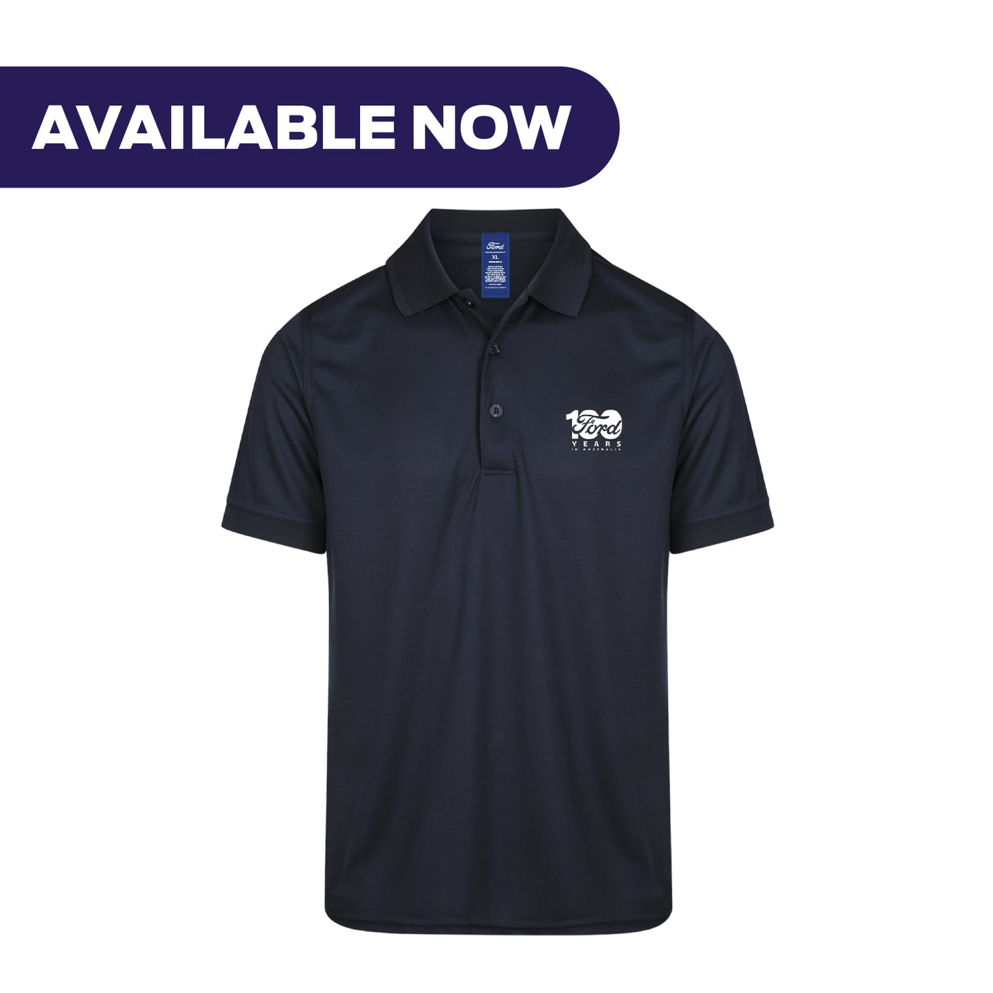 Ford 100 Year Men's Prestige Polo – Navy