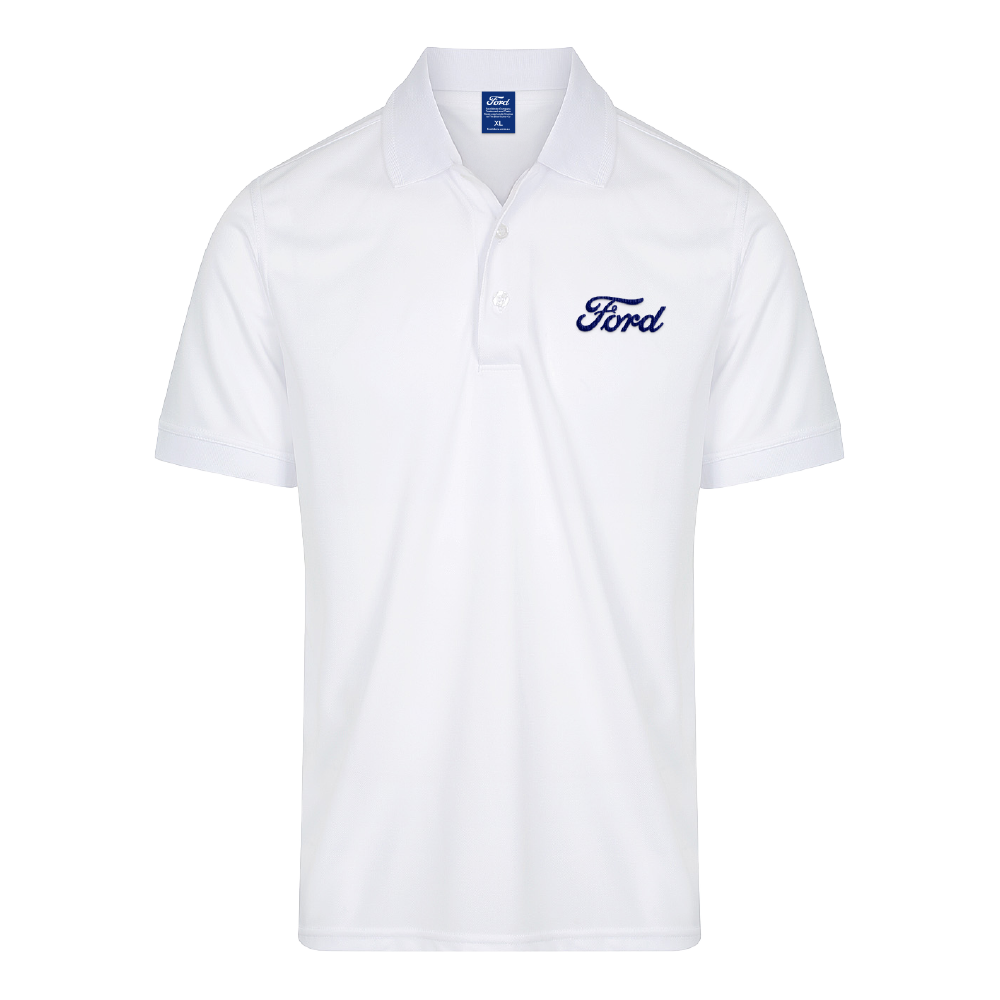 Ford Script Men's Prestige Polo - White