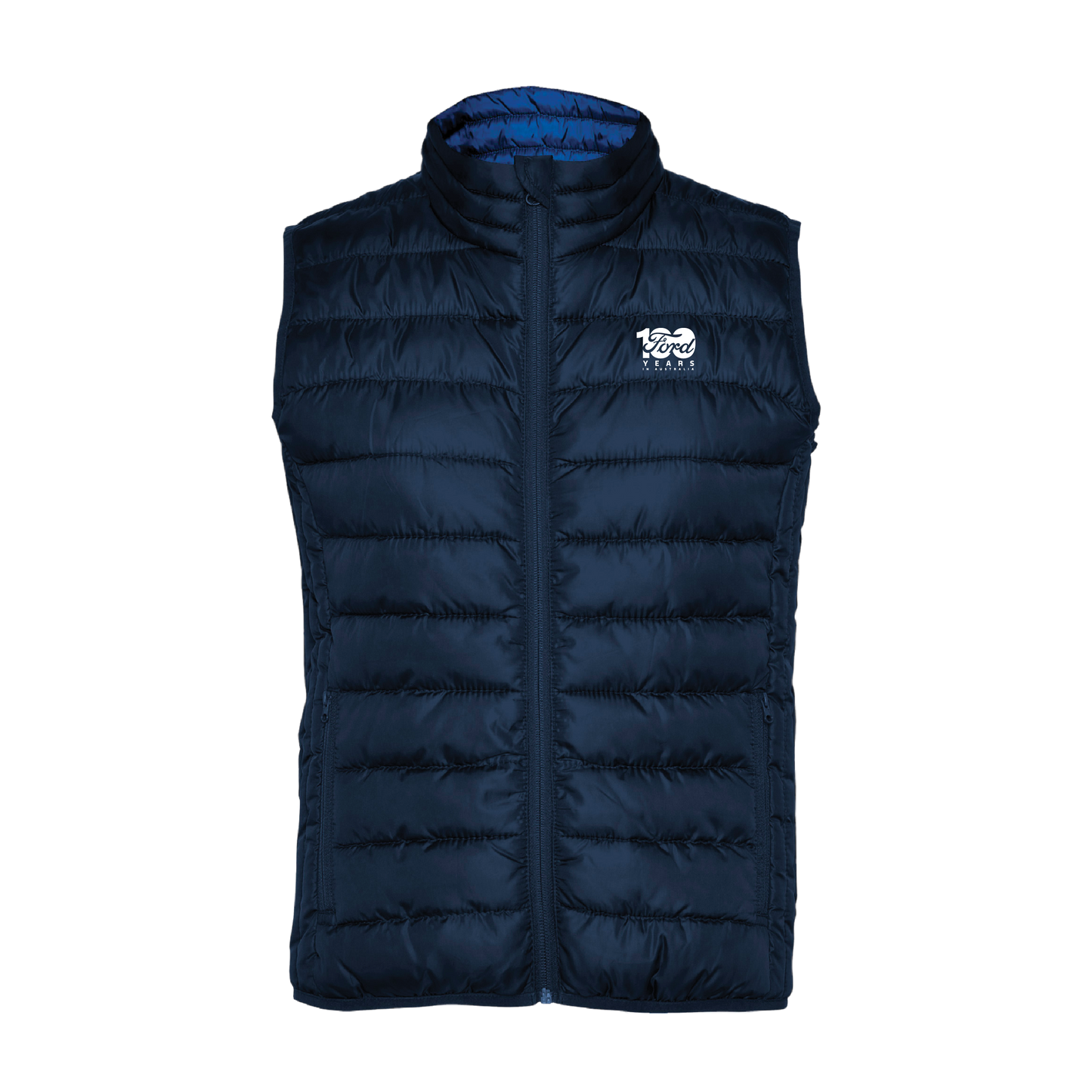 Ford 100 Year Women's Puffer Vest – Navy