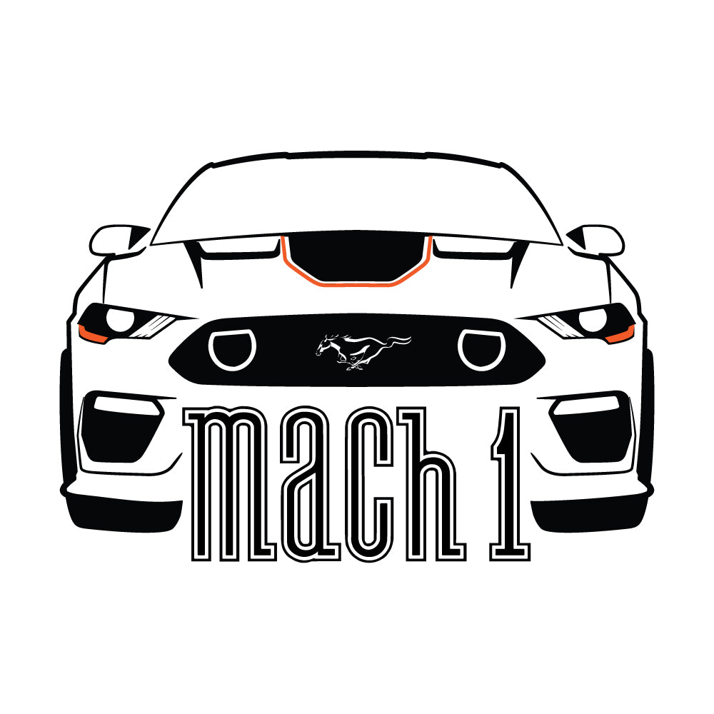 Ford MACH1 with Orange Accents Hoodie (Stealth Range)
