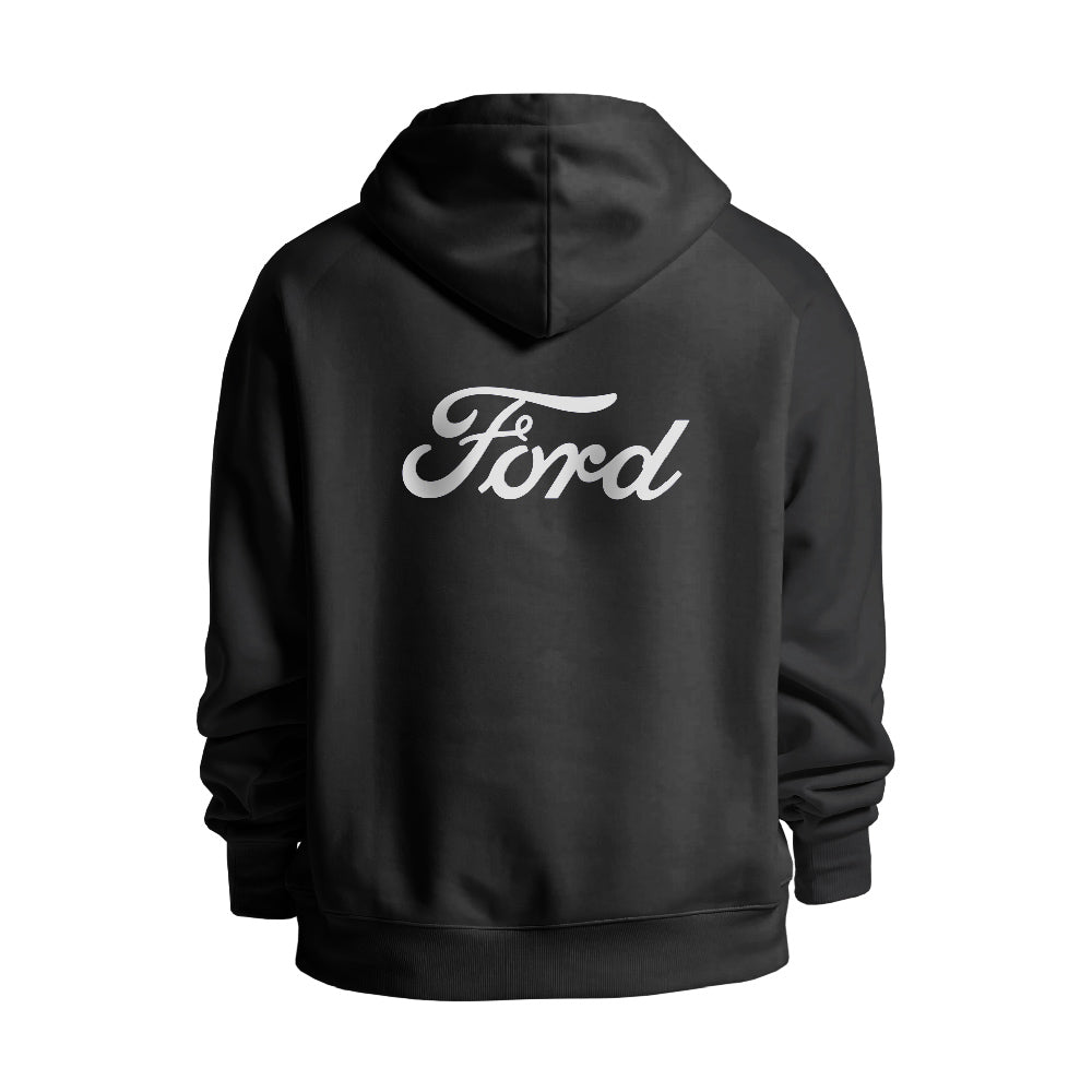 Ford Script Zip Hoodie - Black