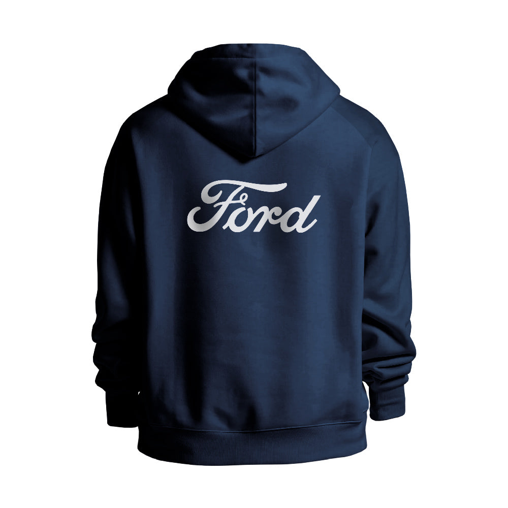 Ford Script Zip Hoodie - Navy