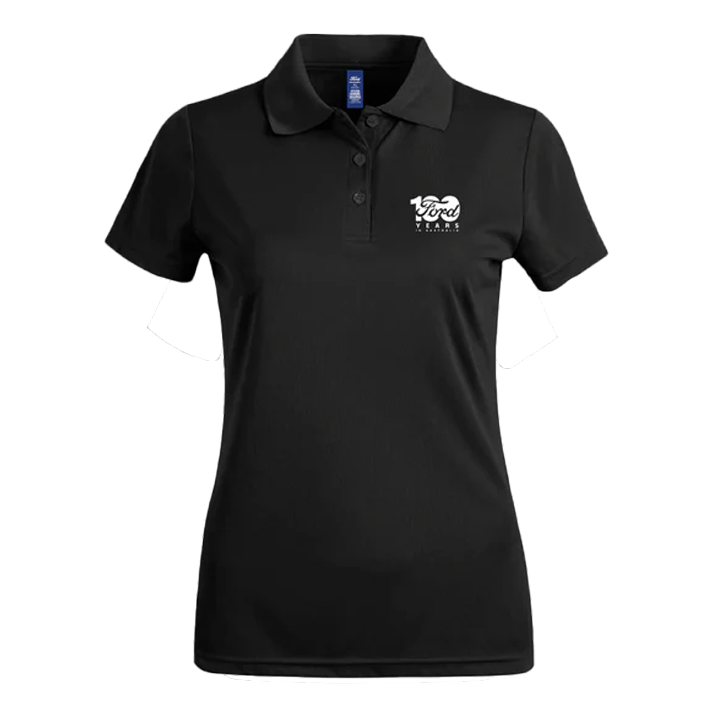 Ford 100 Year Women's Prestige Polo – Black