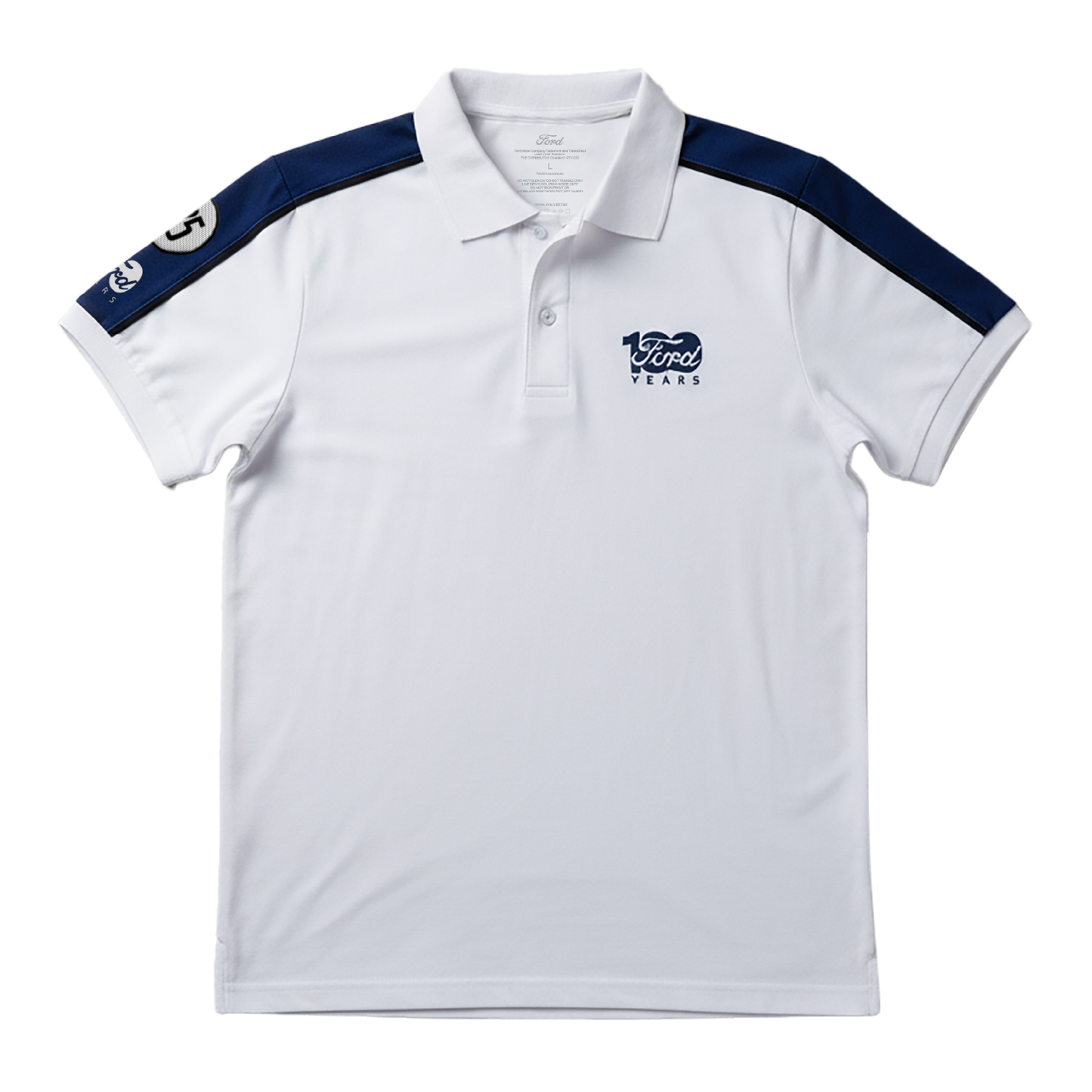 FORD SCRIPT 100 POLO SHIRT - WHITE