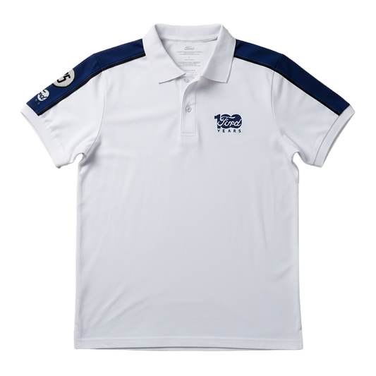 FORD SCRIPT 100 POLO SHIRT - WHITE