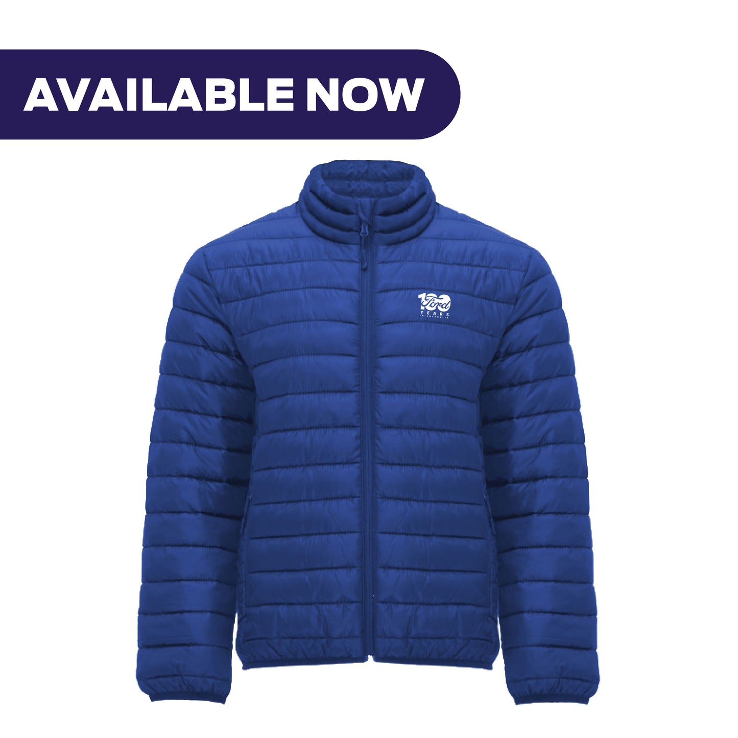 Ford 100 Year Puffer Jacket - Electric Blue