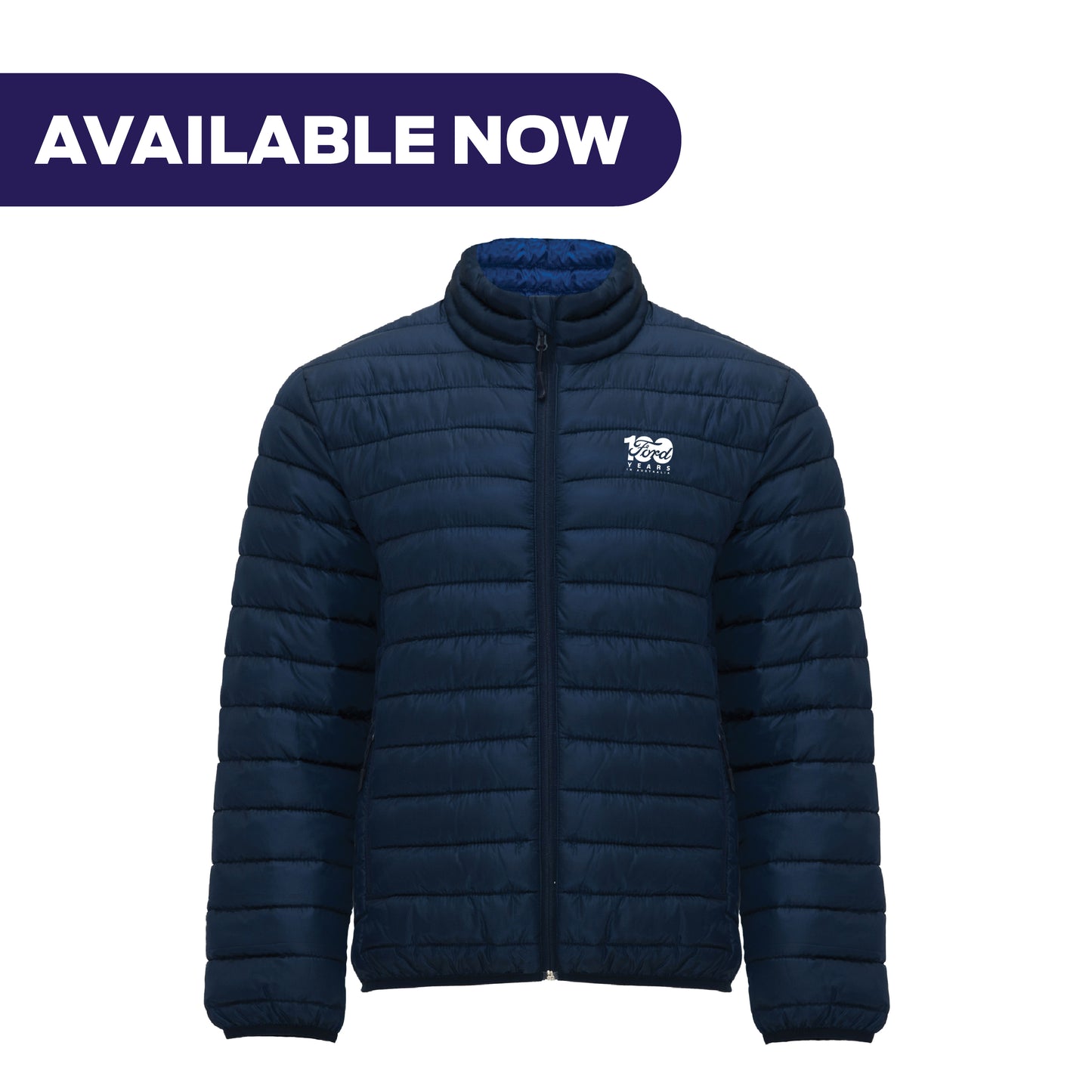 Ford 100 Year Puffer Jacket - Navy
