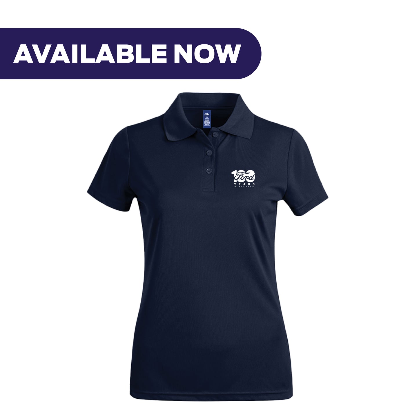 Ford 100 Year Women's Prestige Polo – Navy