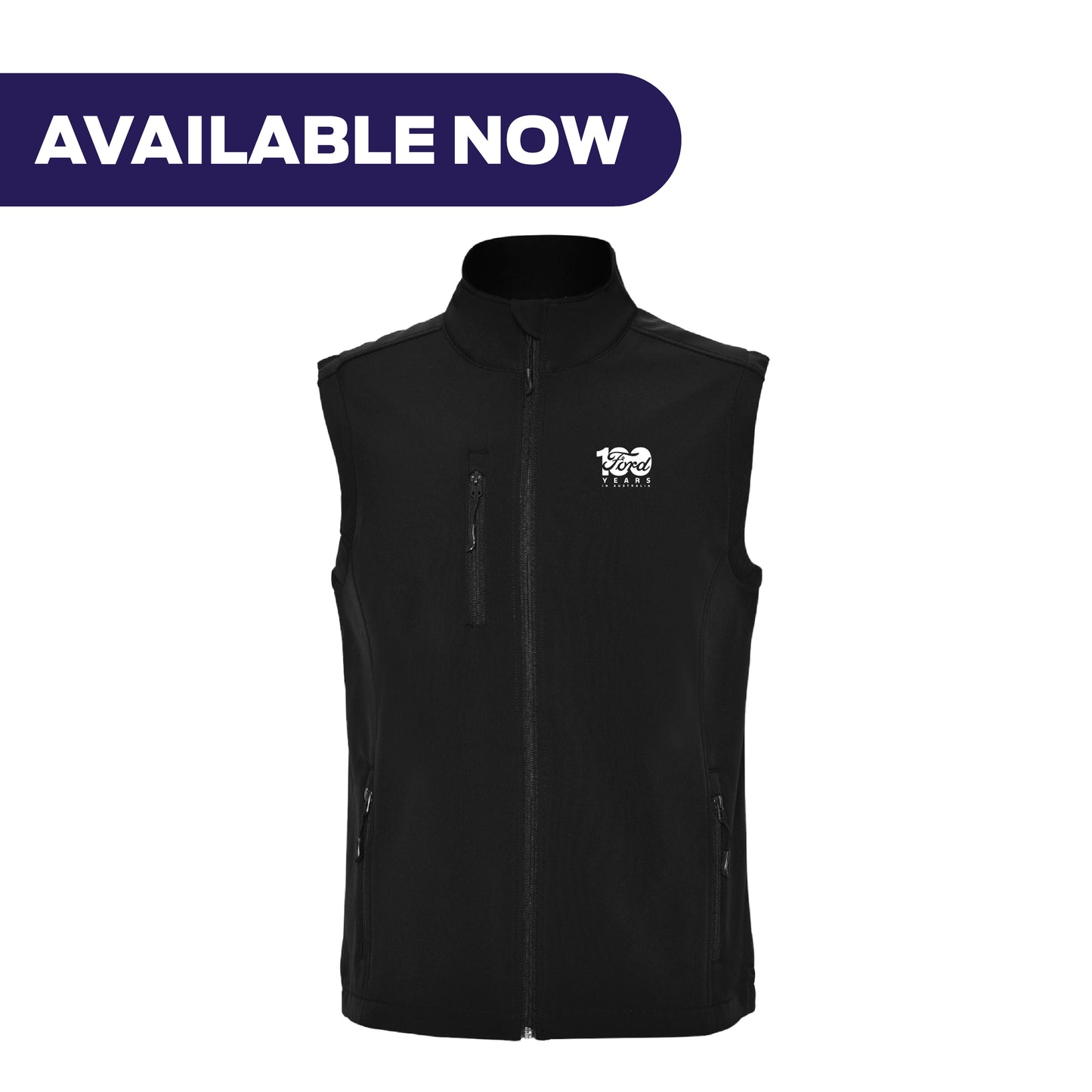 Ford 100 Year Softshell Vest - Black