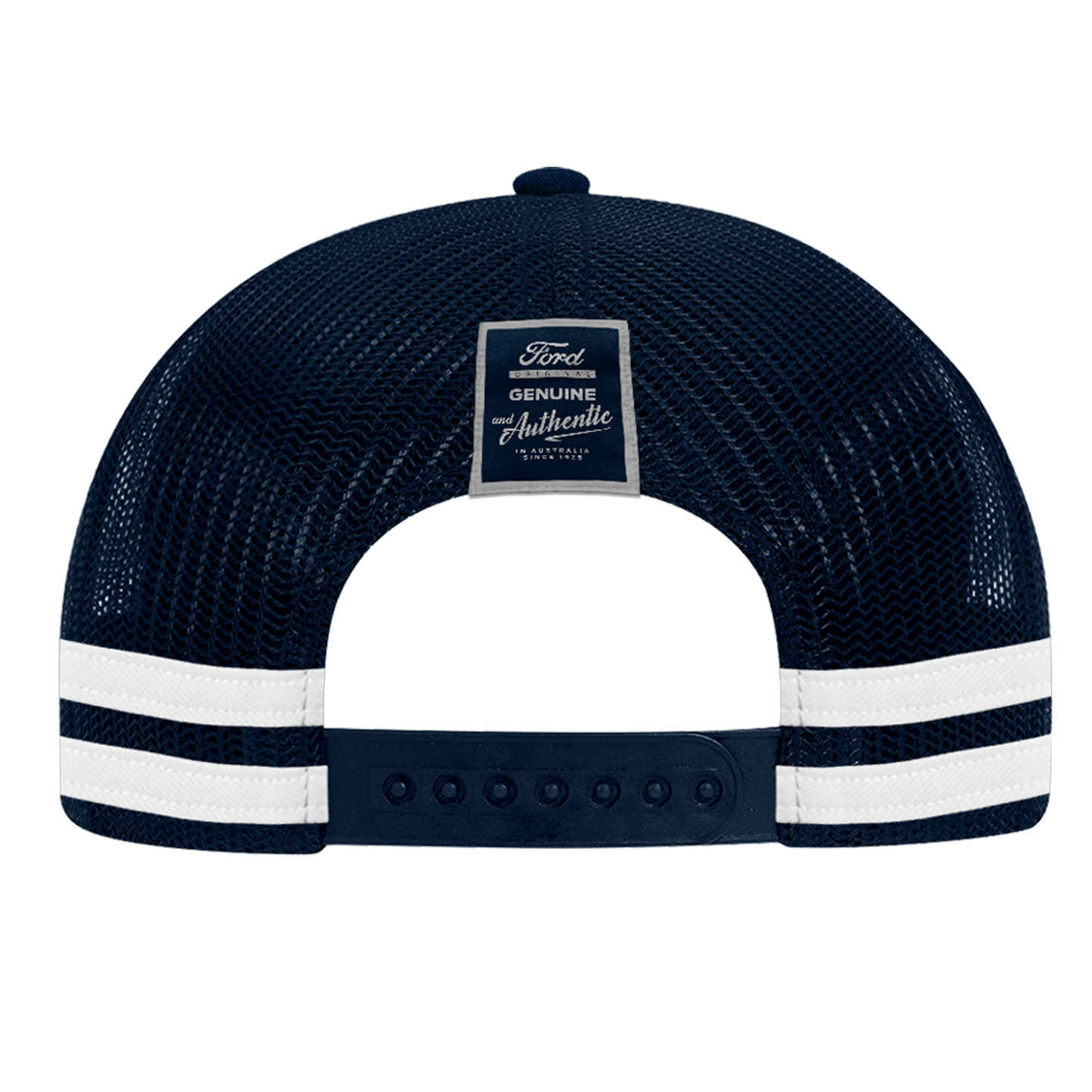 Ford 100 Year White Striped Trucker Cap