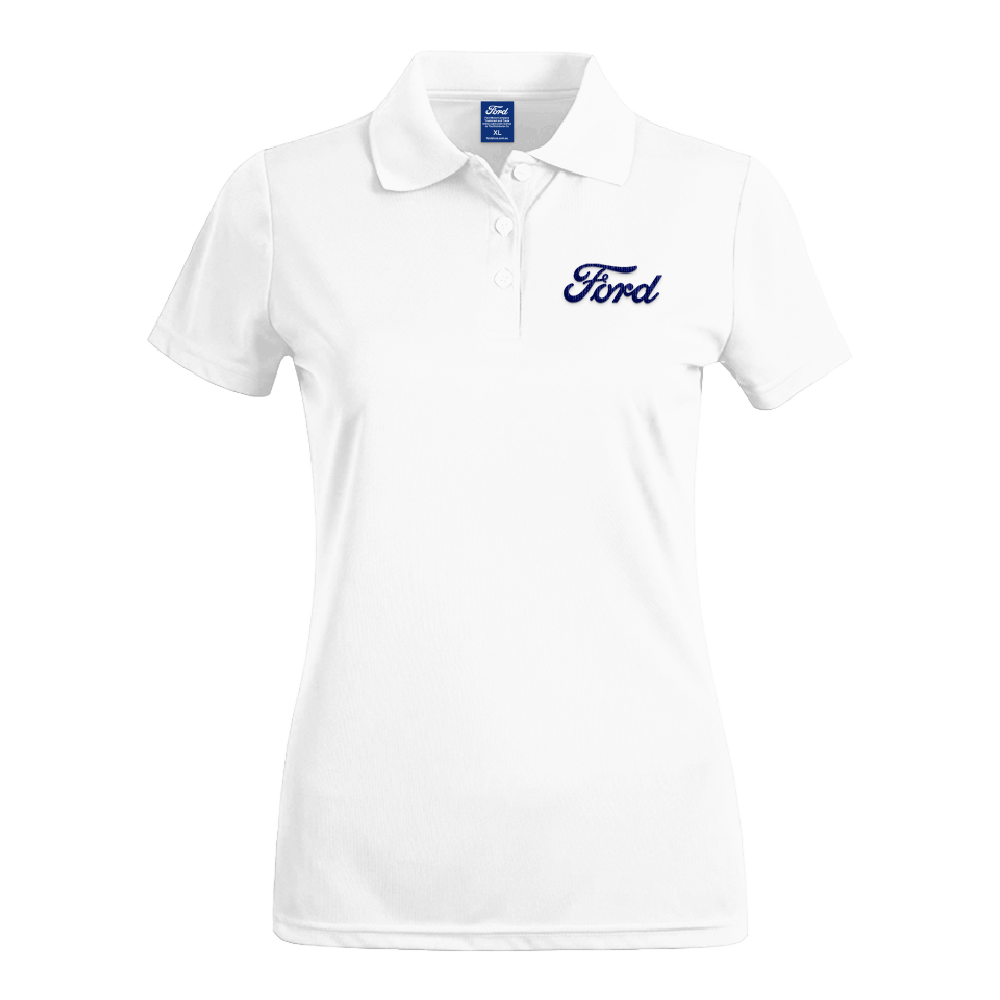 Ford Script Women's Prestige Polo - White