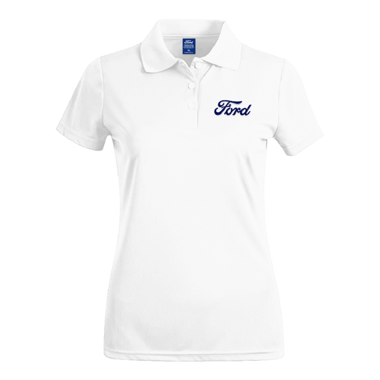 Ford Script Women's Prestige Polo - White