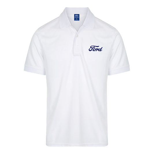 Ford Script Men's Prestige Polo - White