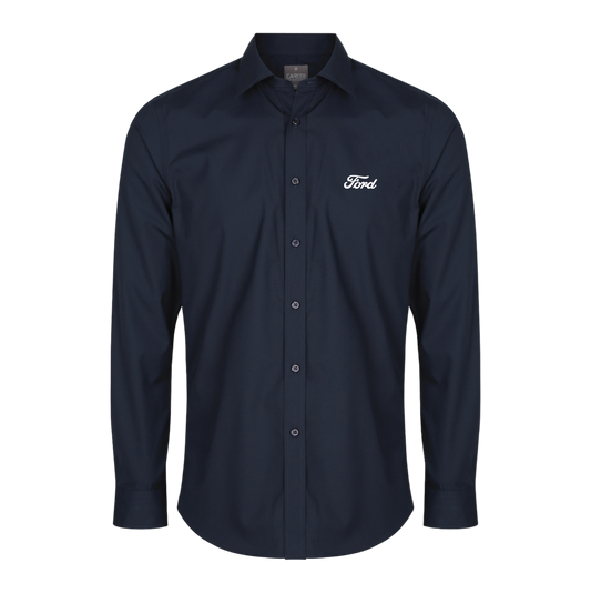 Ford Men's Long Sleeve Business Shirt (Navy)