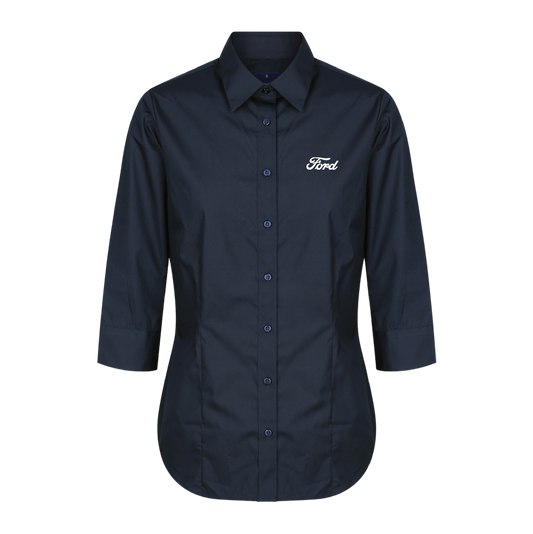 Ford Ladies 3/4 Sleeve Business Shirt (Navy)