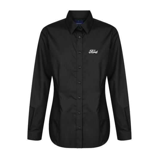 Ford Ladies L/S Business Shirt (Black)