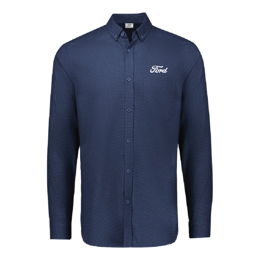 Ford Mens Long Sleeve Business Shirt (Navy)