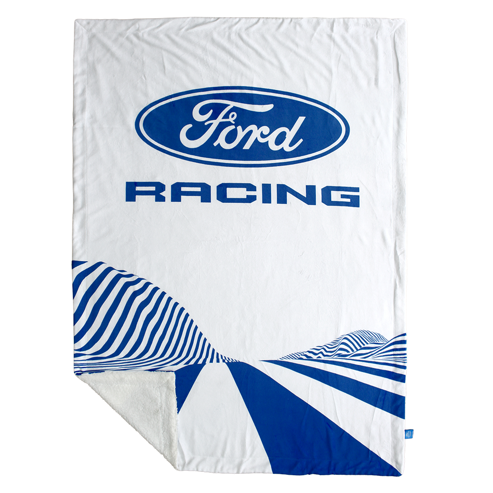 FORD RACING PLUSH THROW RUG