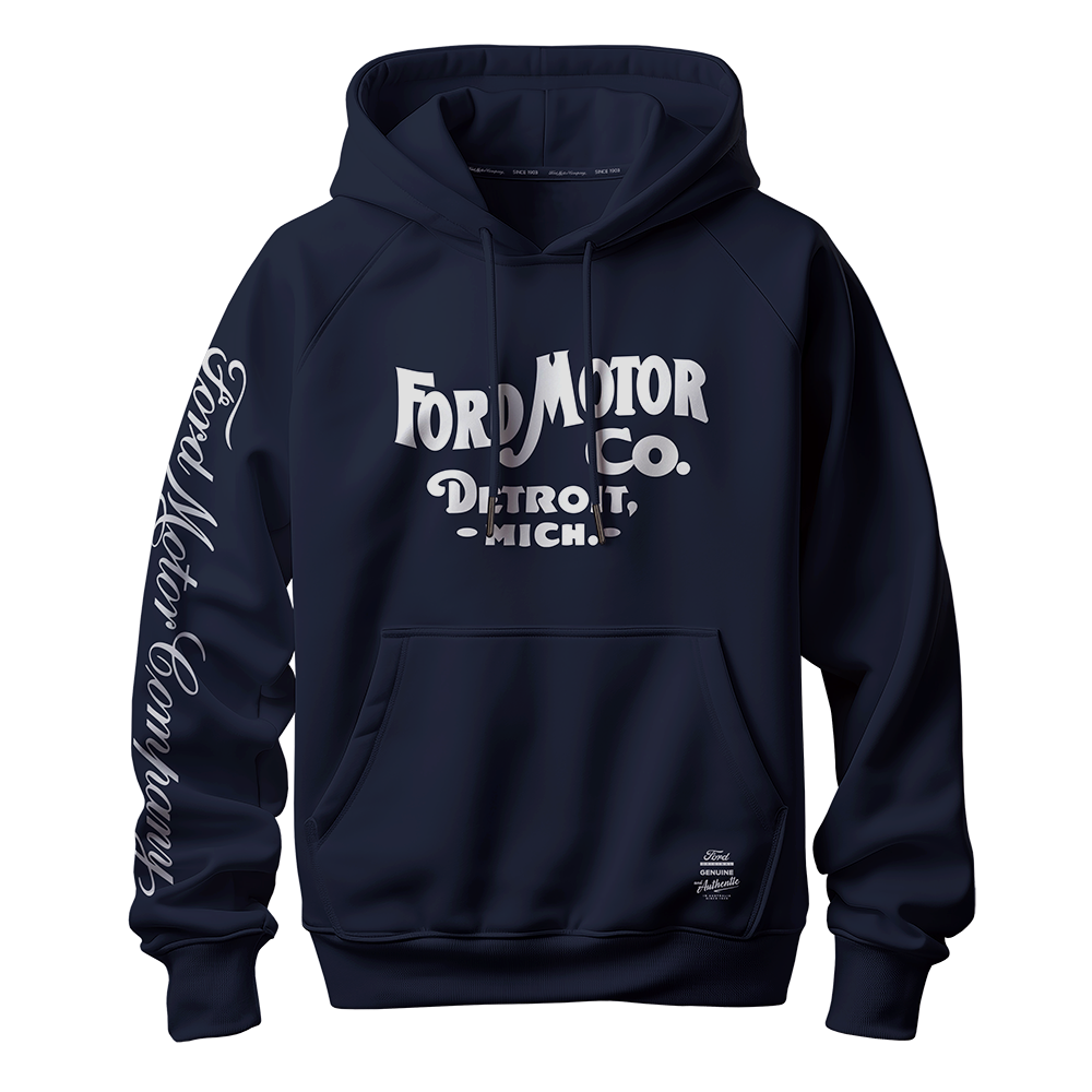 Ford Motor Co Genuine & Authentic Hoodie - Navy