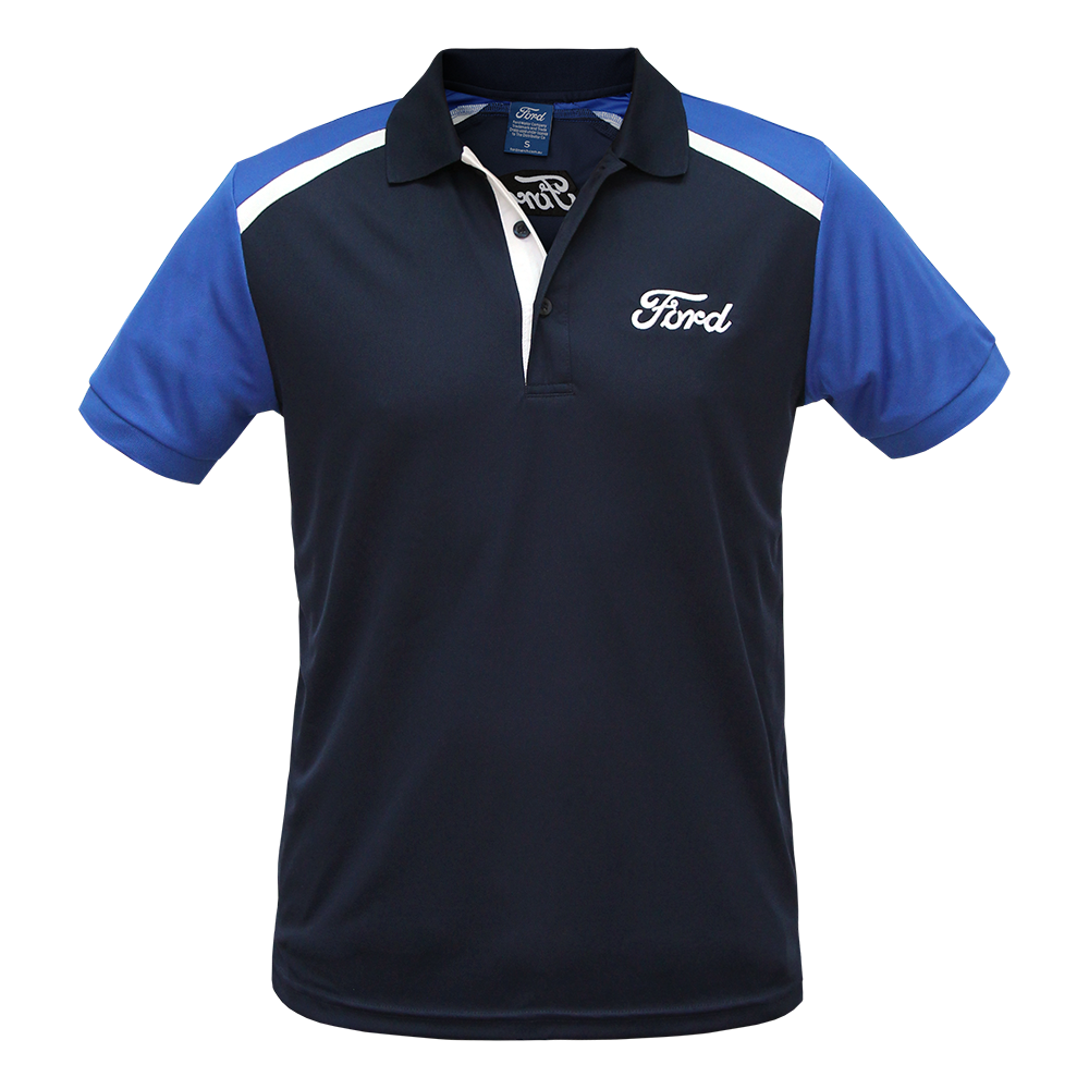 Ford Tri Colour Polo - Navy