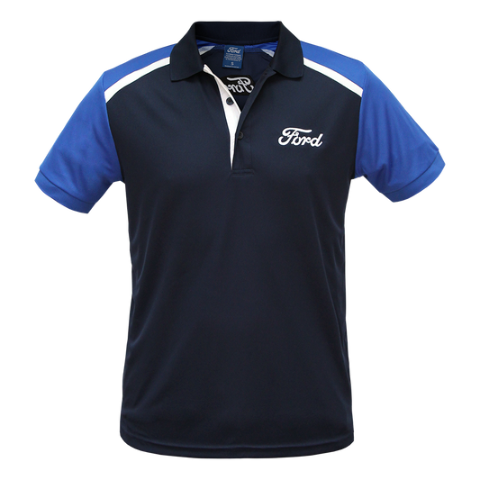 Ford Tri Colour Polo - Navy
