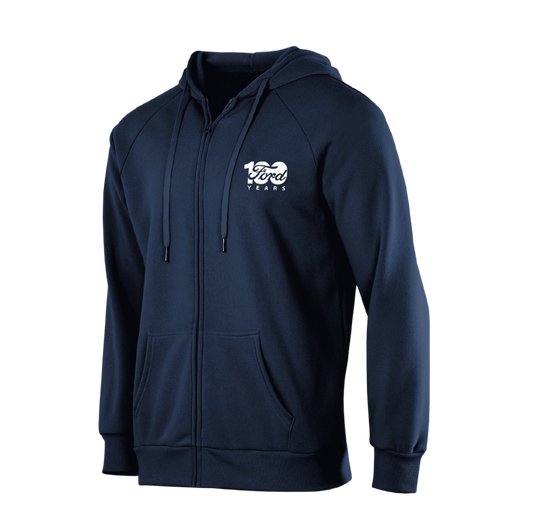 FORD 100YR ZIP HOODIE - NVY