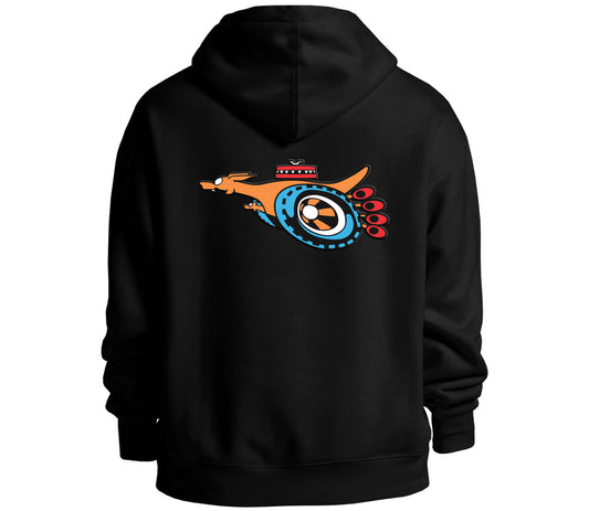 FORD SUPER ROO ZIP HOODIE - BLACK