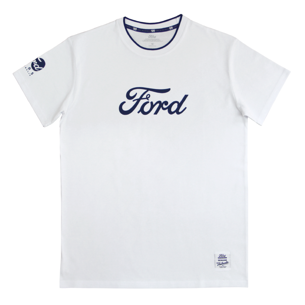 Ford Script - 100 Year T-Shirt - White