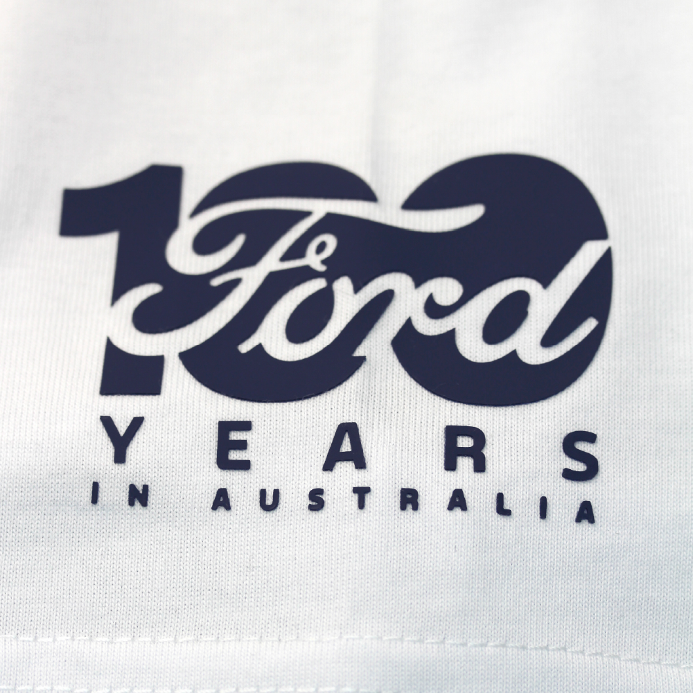 Ford Script - 100 Year T-Shirt - White