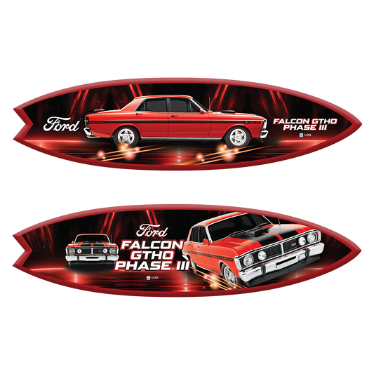 Falcon GTHO Vermillion Fire Surfboard