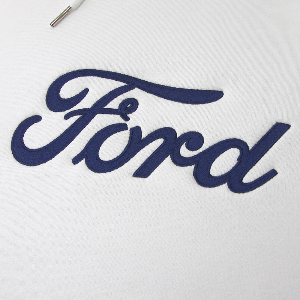Ford Script White Hoodie