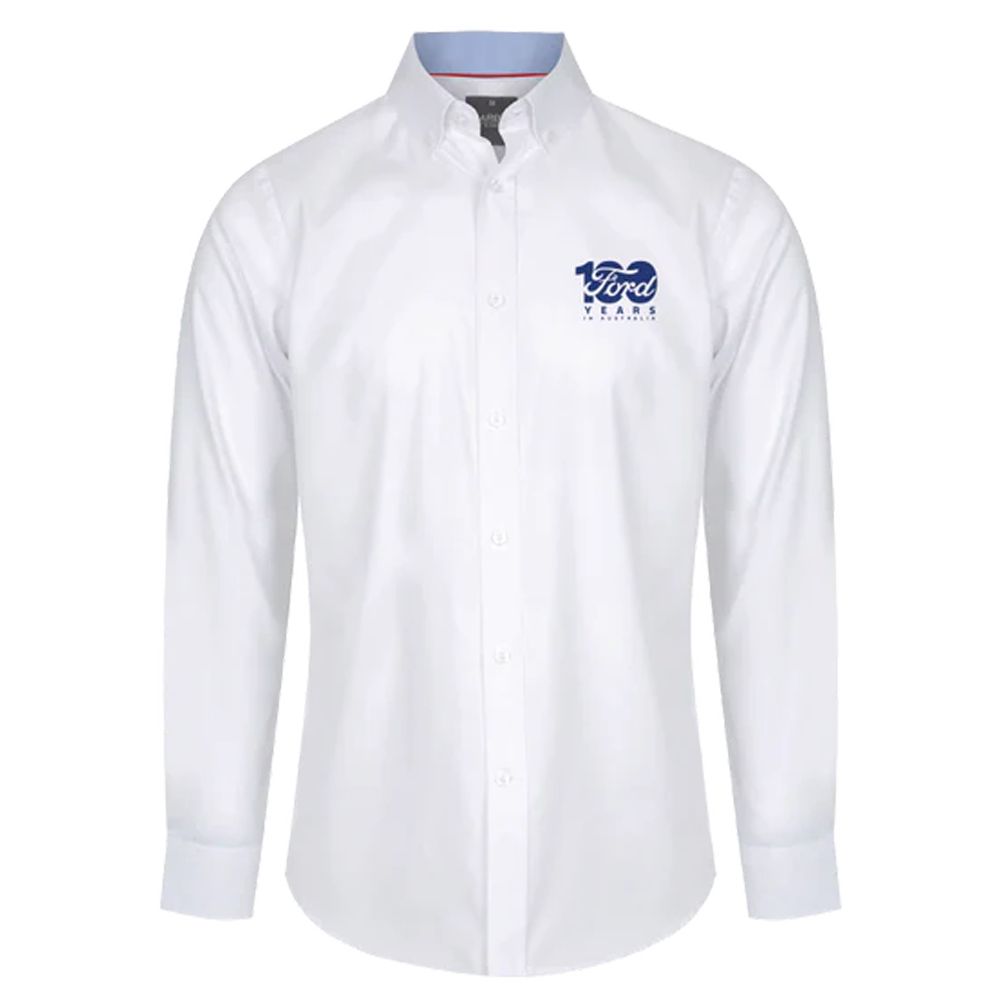 Ford 100 Year - White Business Shirt Mens