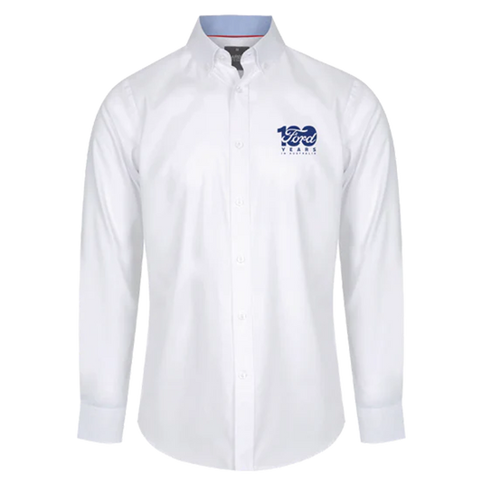 Ford 100 Year - White Business Shirt Mens